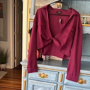 Lux Burgundy Women's Top